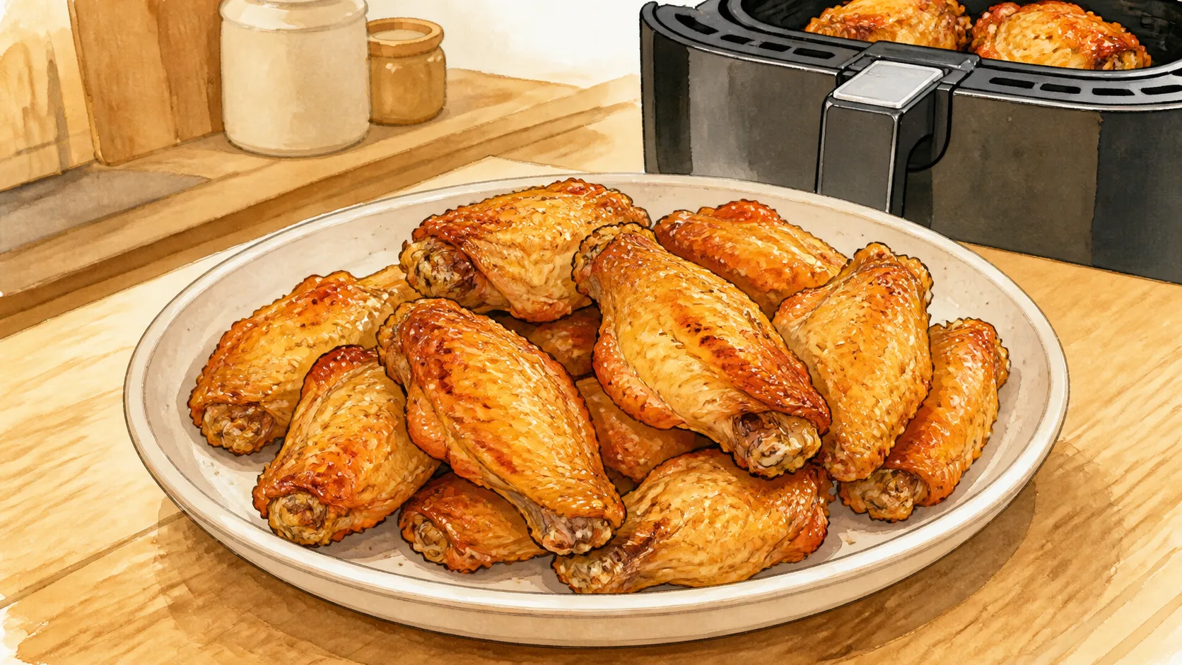 Recette de Ailes de poulet croustillantes à l’air fryer