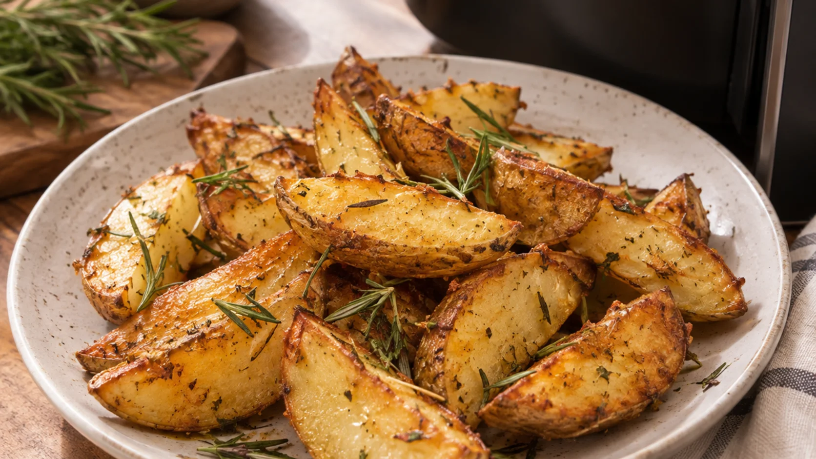 Recette de Pommes de terre croustillantes au romarin à l’air fryer