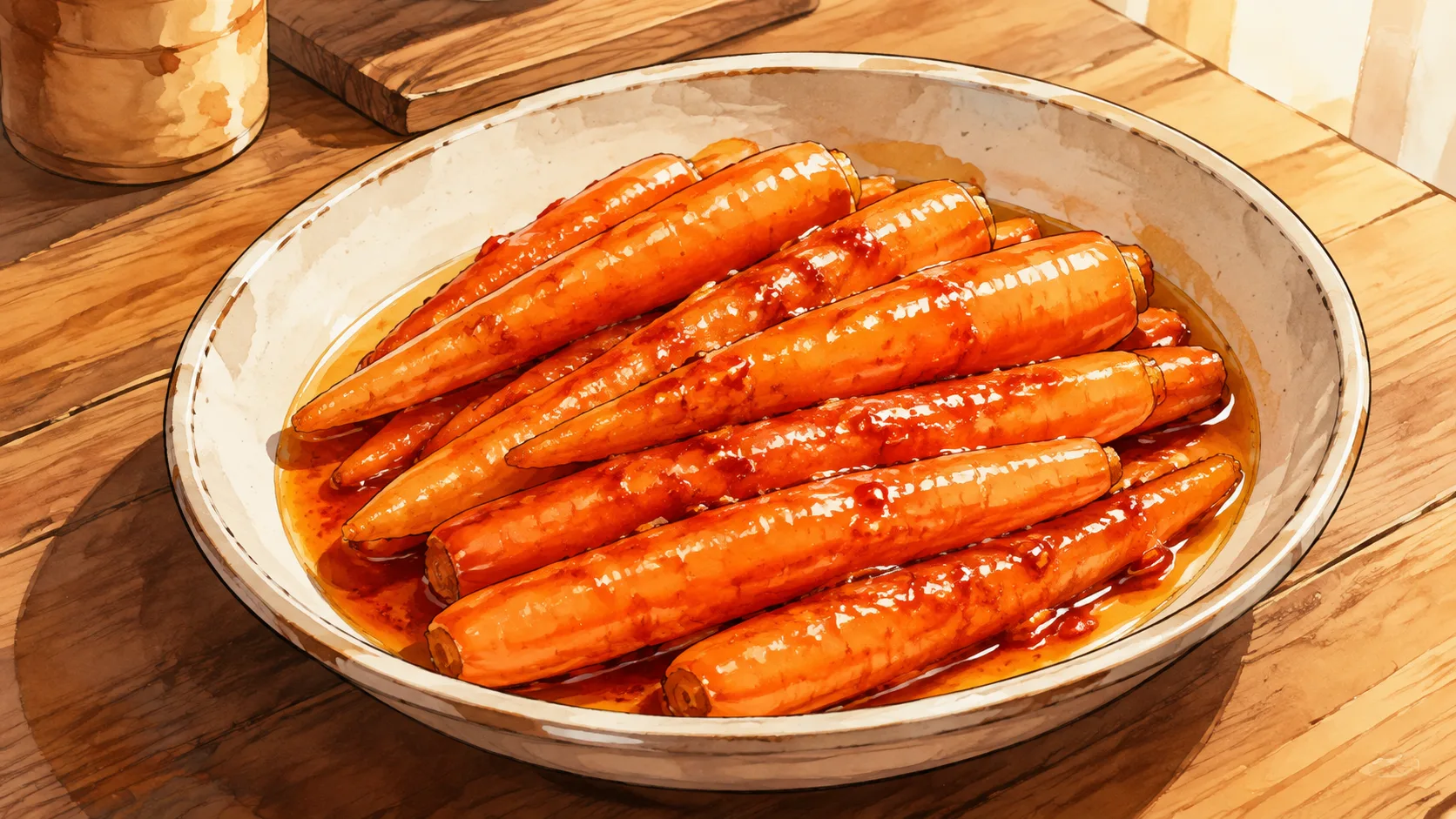 Recette de Carottes glacées au miel et à la harissa sous vide