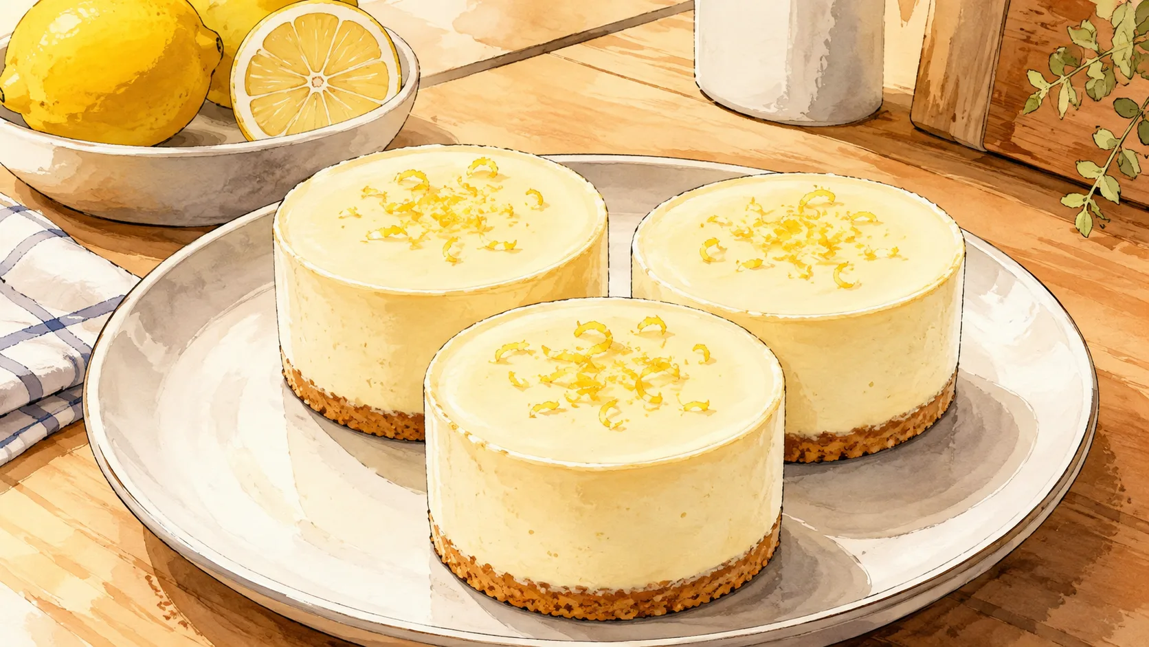 Recette de Cheesecakes individuels au citron sous vide