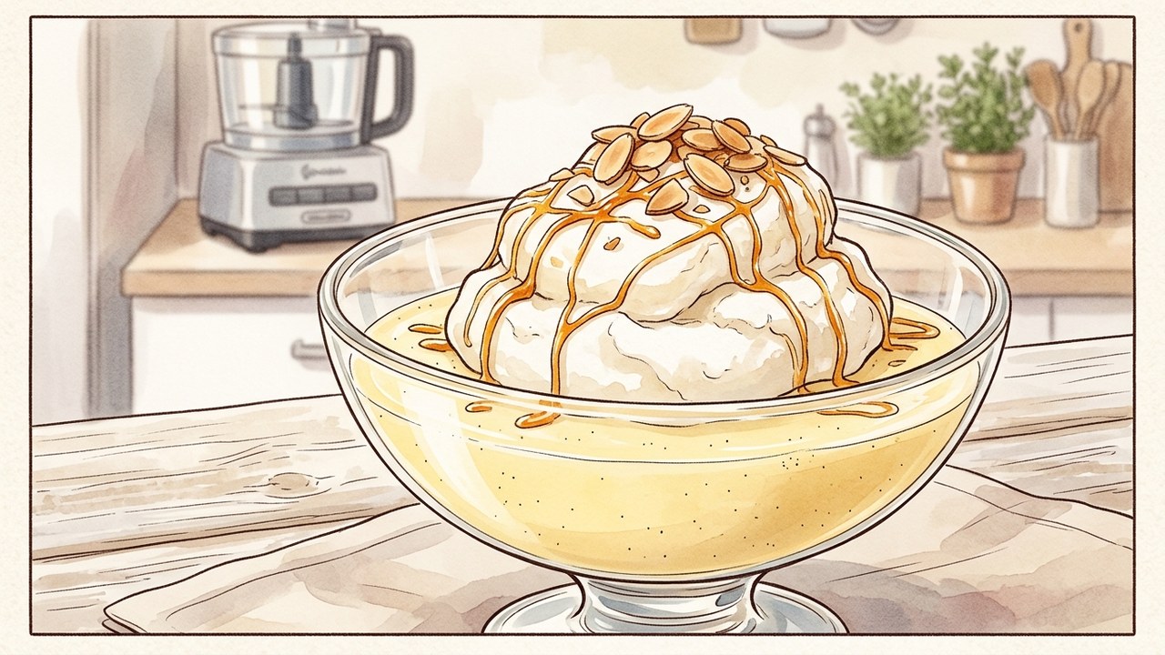 Recette de Île flottante & crème anglaise à la vanille Bourbon