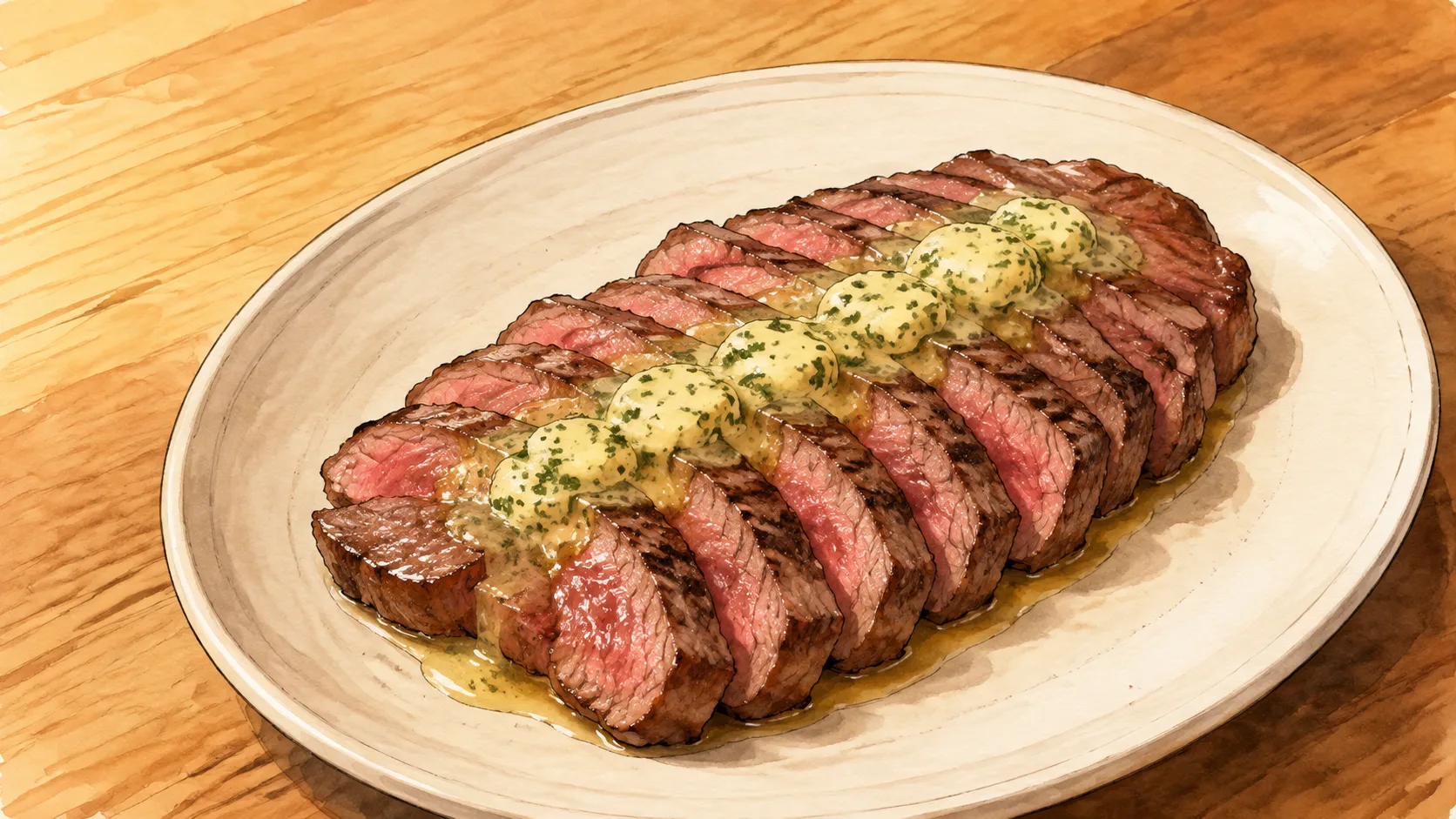 Recette de Onglet sous vide, beurre maître d’hôtel
