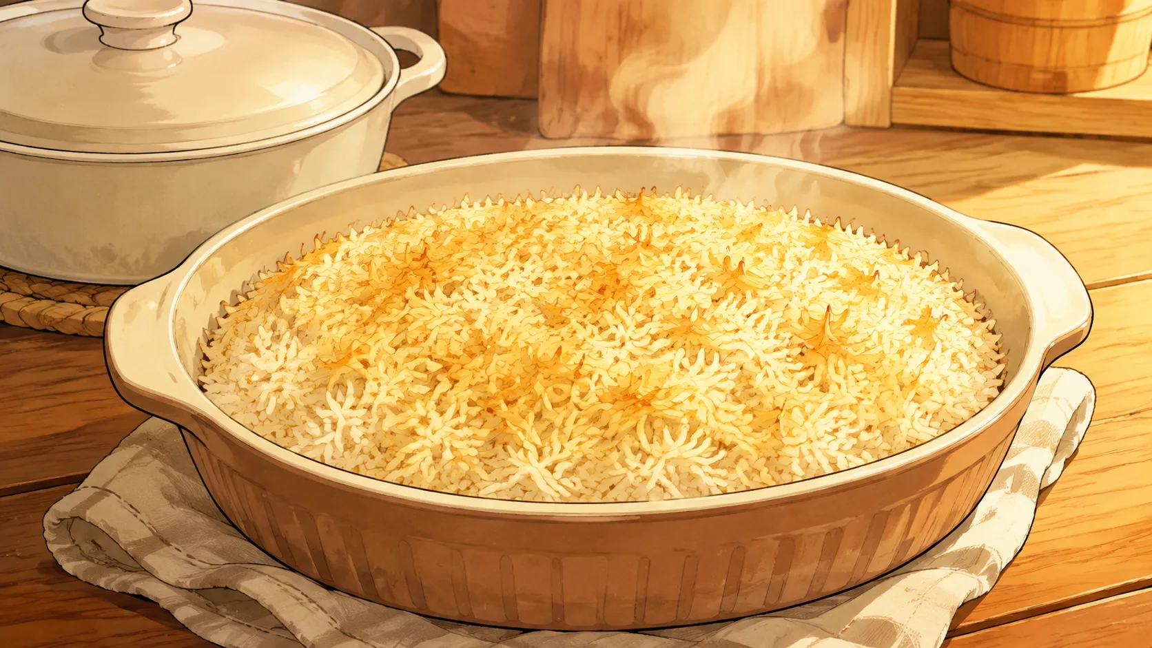 Recette de Riz basmati cuit au four