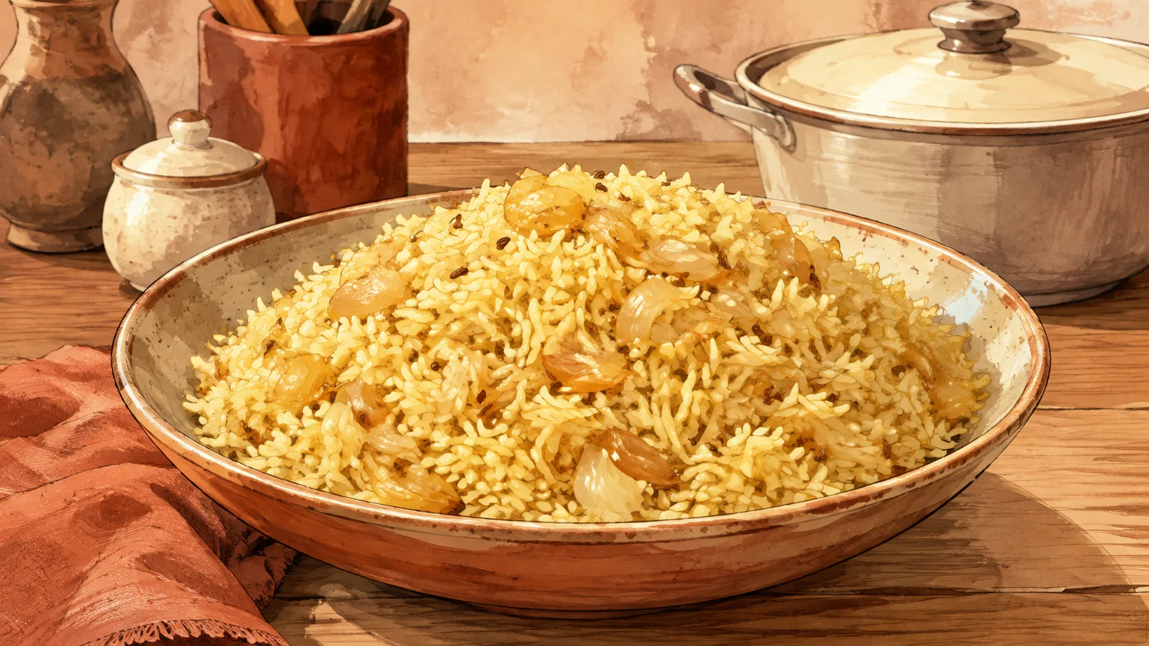 Recette de Riz basmati pilaf aux aromates