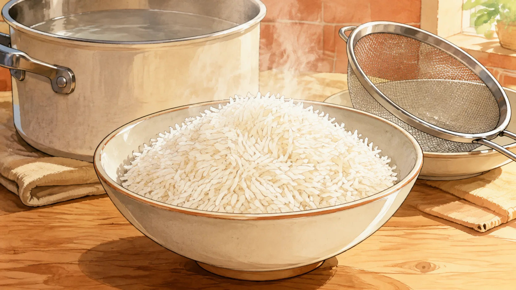 Recette de Riz blanc à la créole en grande eau