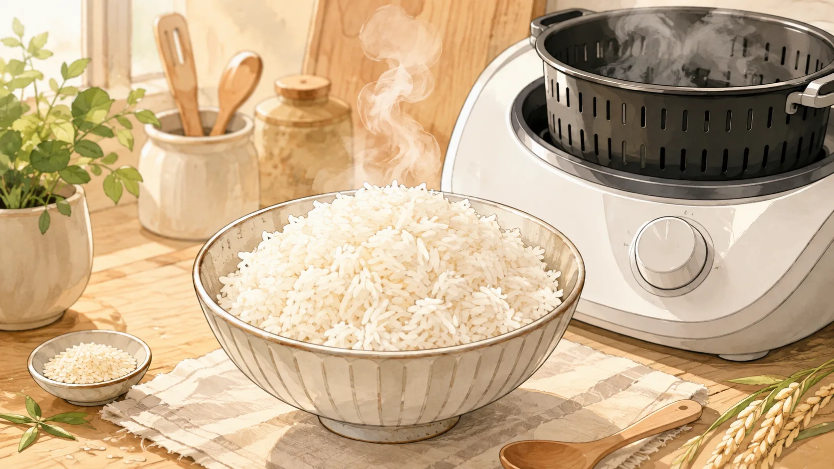 Recette de Riz vapeur au Thermomix en mode Rice Cooker