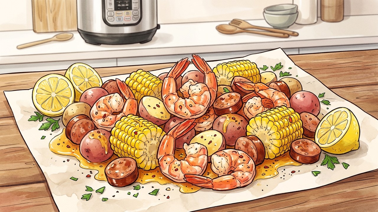 Recette de Seafood Boil express de Louisiane au beurre d'ail & épices cajun