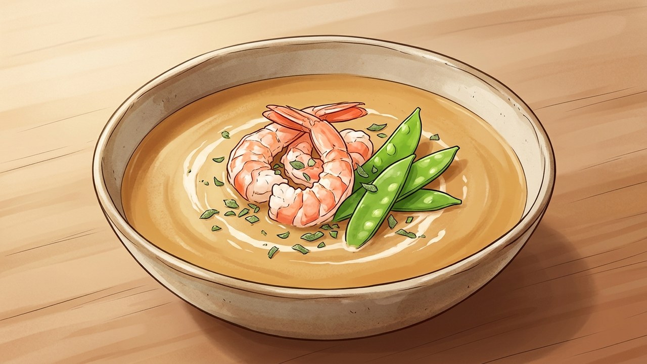 Recette de Velouté d'automne aux gambas