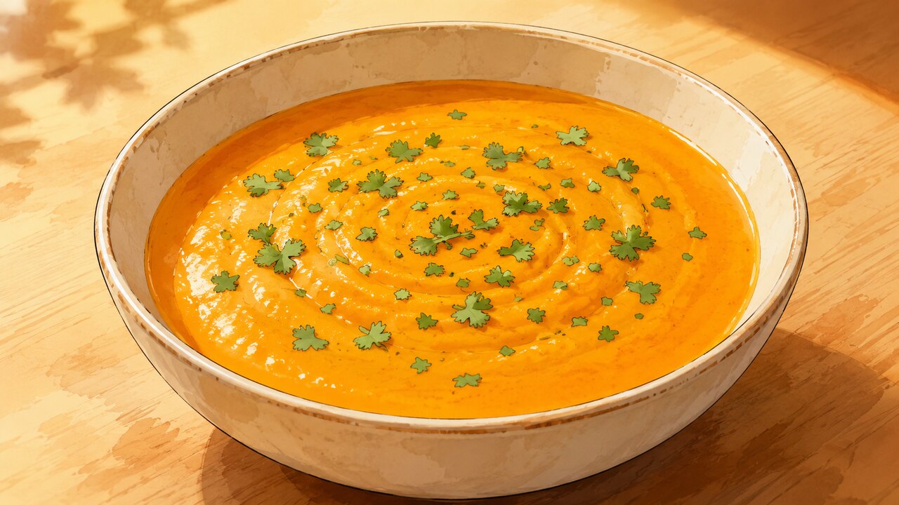 Recette de Velouté de carottes au curry