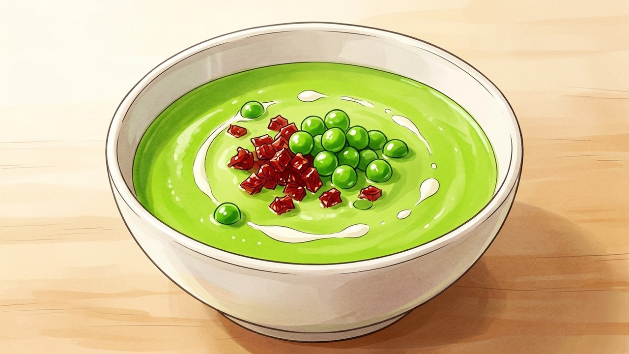 Recette de Velouté glacé aux petits pois
