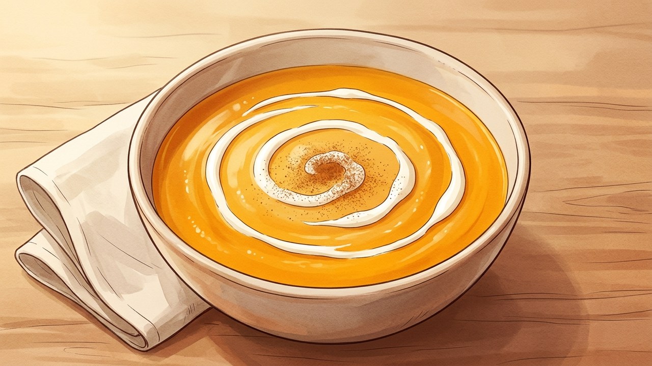 Recette de Velouté de potiron à la cannelle